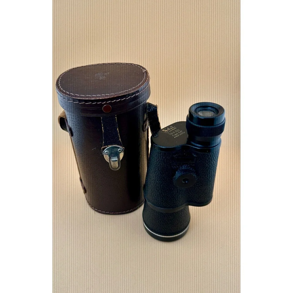 Vintage Solst Lightweight Monocular 16x50 Field 3.5 Amber Coated  Leather Case